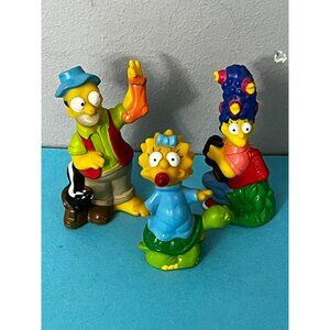 Simpsons lot 3  pencil topper cake topper figure THE SIMPSONS 1990s Marge Homer
